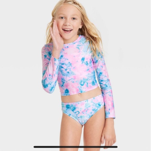 Cat & Jack girls tie dye dreamer swimwear - Picture 1 of 2